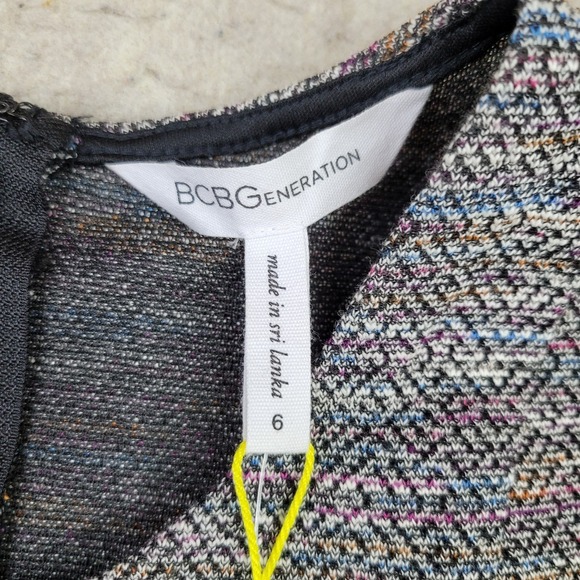 BCBGeneration Fit & Flare‎ Skater Dress Womens Size 6 Gray Sleeveless NEW - Picture 4 of 13